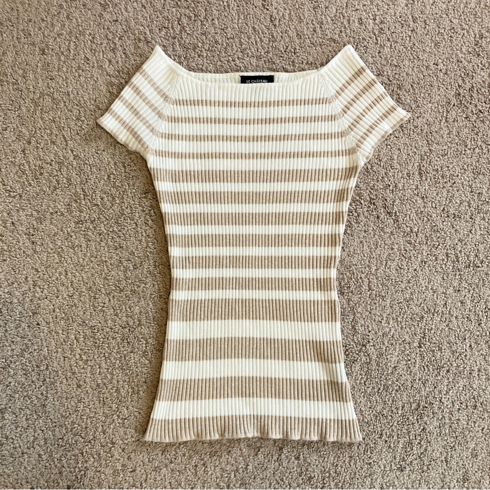 Le Chateau Womens Knit Cap Sleeve Sweater Shirt Blouse - Size XS